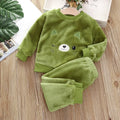 Girls Cartoon Design Long Sleeves Warm Clothing Set childrensterritory