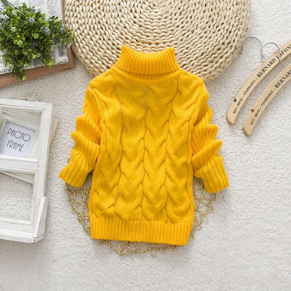 Kids Boy Girl Thick Knitted Turtleneck Sweaters childrensterritory