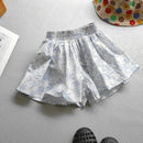 Kids Girls Floral Wide-Leg Beach Shorts for Summer childrensterritory