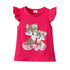 Kids Girls Cat Cartoon Print Flare Sleeve Summer T Shirts childrensterritory