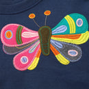 Kids Girls Butterfly Applique Cotton Sweatshirt childrensterritory