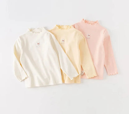 Kids Girls Casual Long Sleeve Cotton Tops for Autumn childrensterritory