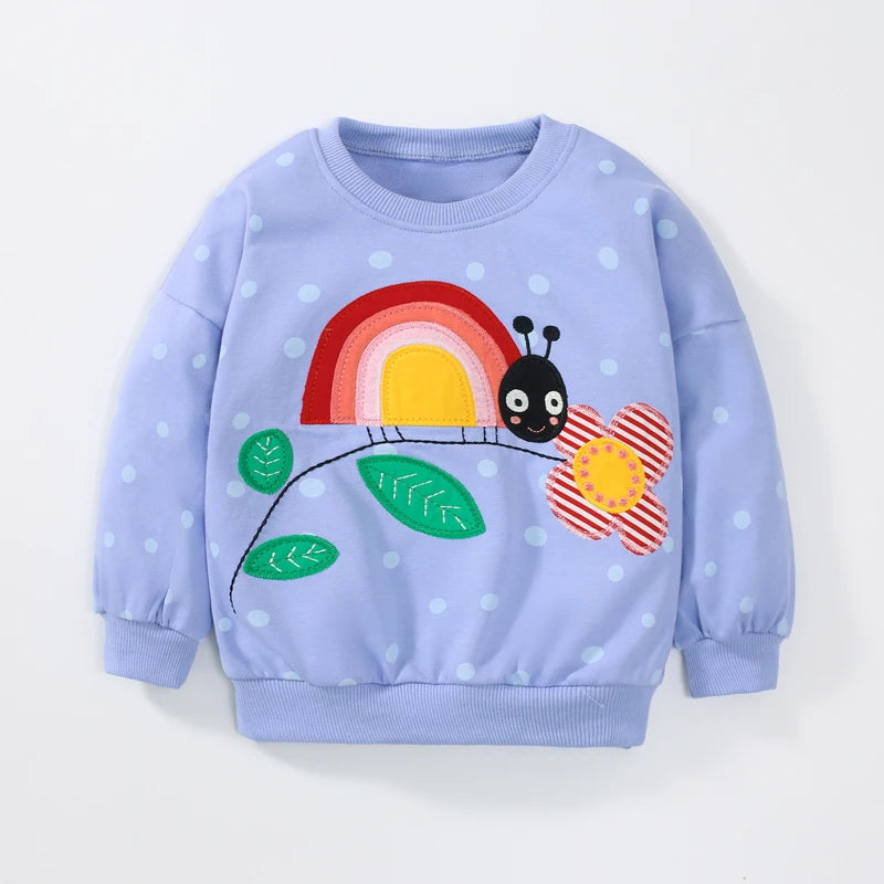 Rainbow Cartoon Print Summer Clothing Set For Girls childrensterritory