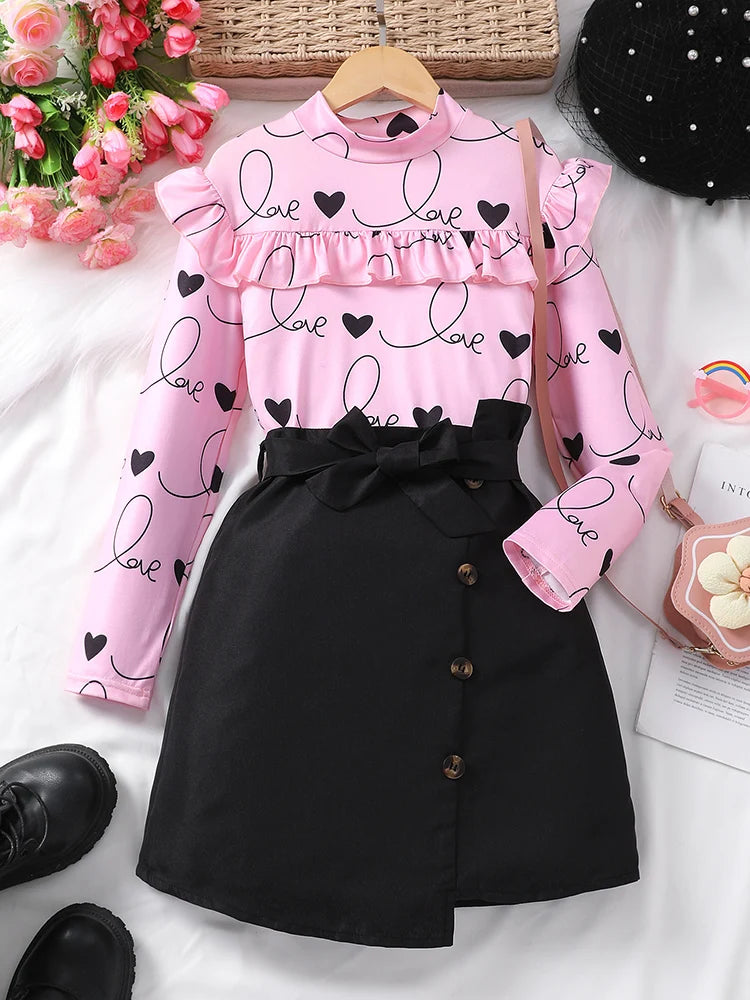 Girls’ Long-Sleeved Casual Winter Dresses childrensterritory
