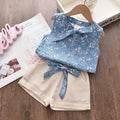 Little Girls Sleeveless Vest & Shorts 2Pcs/Sets for Summer childrensterritory