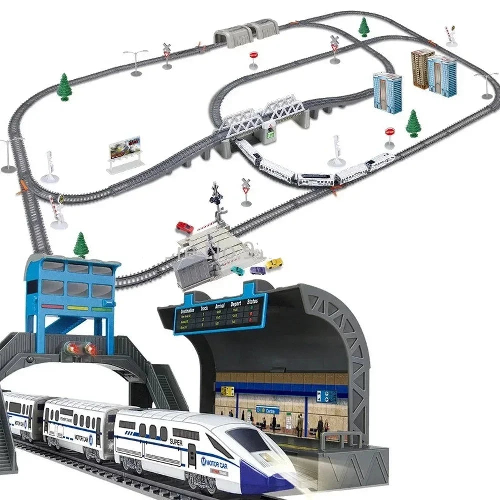 High-Speed Electric Train Model Assembly DIY Set for Kids childrensterritory