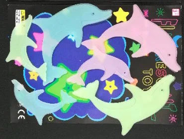 Glow in the dark Cartoon Butterfly Stars Wall Decals childrensterritory