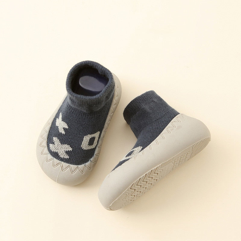 Baby Cartoon Print Soft Rubber Sole Booties childrensterritory