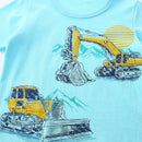 Little Boys Cartoon Excavator Design Cotton T-shirt childrensterritory