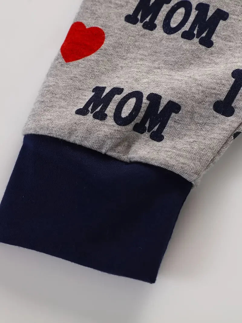 Cartoon and Letter Print Toddler Boys Girls Pajamas Sets childrensterritory