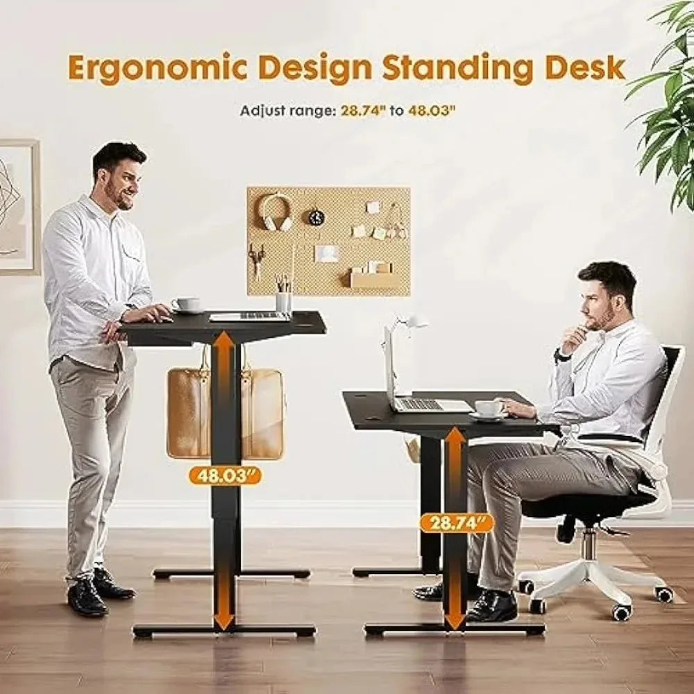 Adjustable Electric Standing Desk with Storage