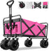 Collapsible Beach Wagon Cart for Sand Camping with Large Wheels childrensterritory