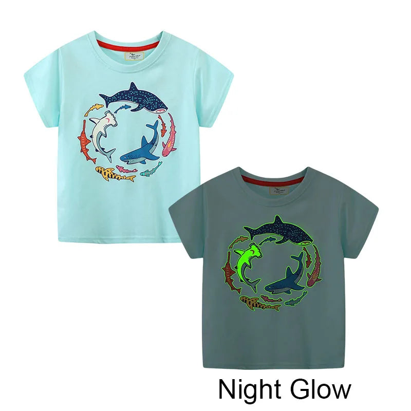 Kids Cartoon Printed Cotton Tees for Summer childrensterritory
