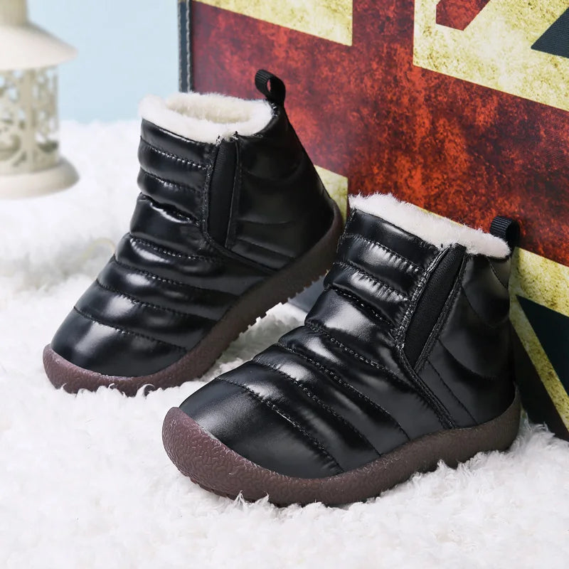 Warm Plush Leather Winter Snow Boots for KIds childrensterritory