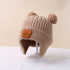 Cartoon Bear Ear Protection Knitted Hat for Toddler Boys Girls childrensterritory