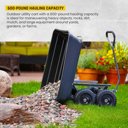 600 Pound Capacity, Simple to Assemble Garden Dump Cart childrensterritory