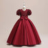 Sequin Bow Design Kids Girls Bridesmaid Princess Party Dress childrensterritory