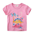 Kids Girls Cartoon Unicorns Design Summer Cotton Tees