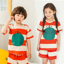 Kids Cartoon Print Short Sleeves Summer Pajamas Sets childrensterritory