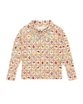 Retro Style Girls' Sweet Mid-Neck Tops for Autumn childrensterritory