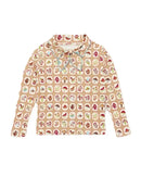 Retro Style Girls' Sweet Mid-Neck Tops for Autumn childrensterritory