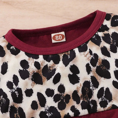 2Pcs Toddler Girl Leopard Print Clothing Sets