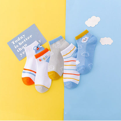 Baby/Kids 5 Pairs/Lot Breathable Casual Mesh Socks for Boy Girl childrensterritory