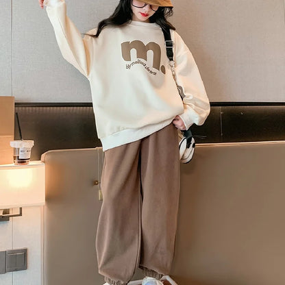 2Pcs Kids Girl Sweatshirt &amp; Pants Sets for Autumn/Spring
