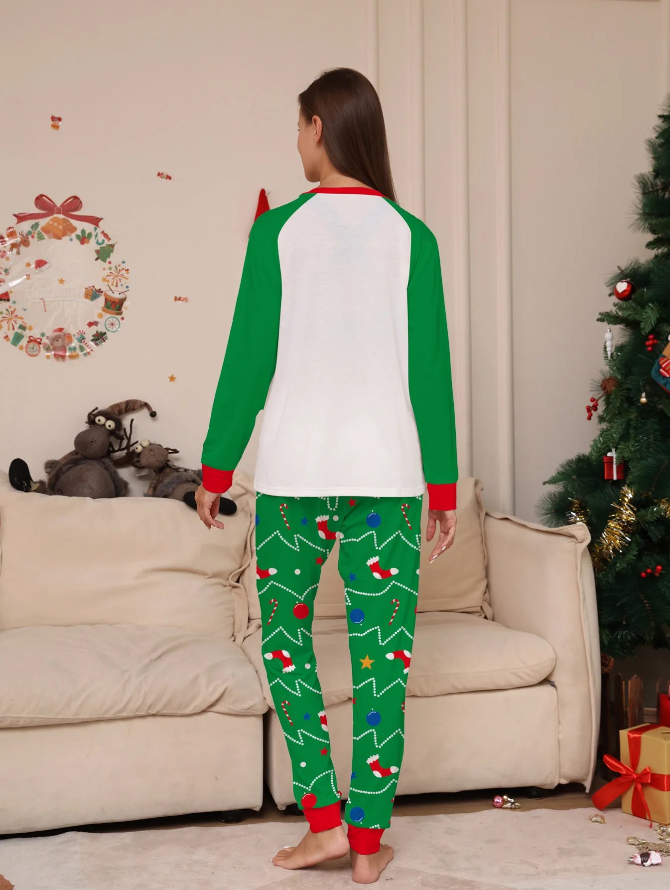 Long Sleeves Christmas Print Family Matching Clothing Set childrensterritory