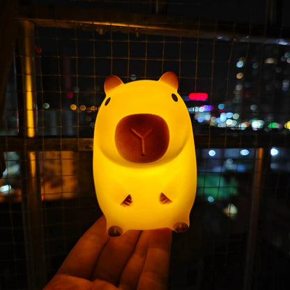 USB Rechargeable Capybara Design Touch Sensor Lamp For Kids