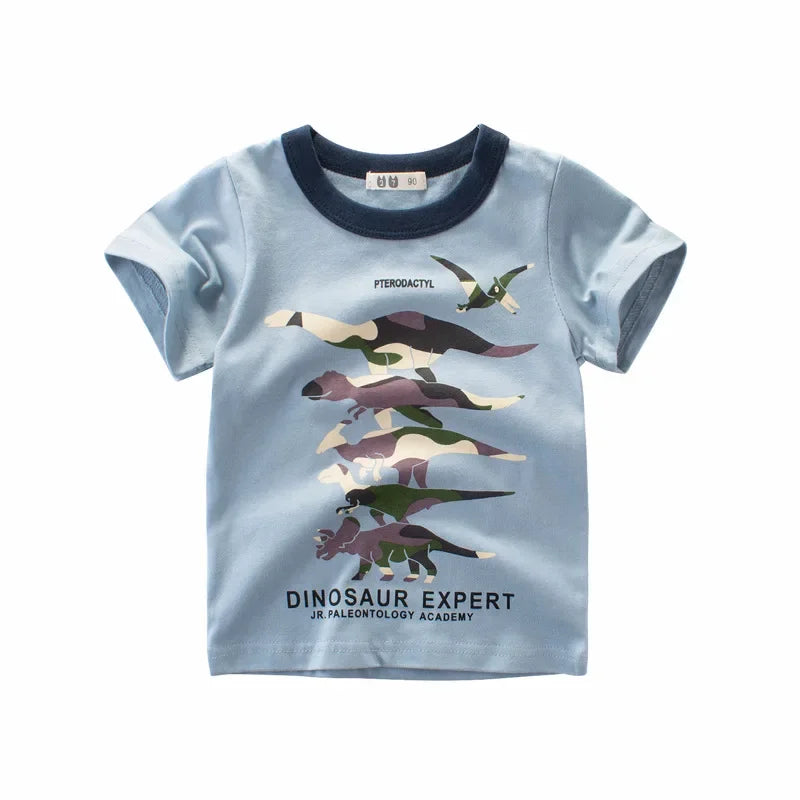Cartoon Design Soft Cotton Summer Tees/T-shirts for Kids childrensterritory