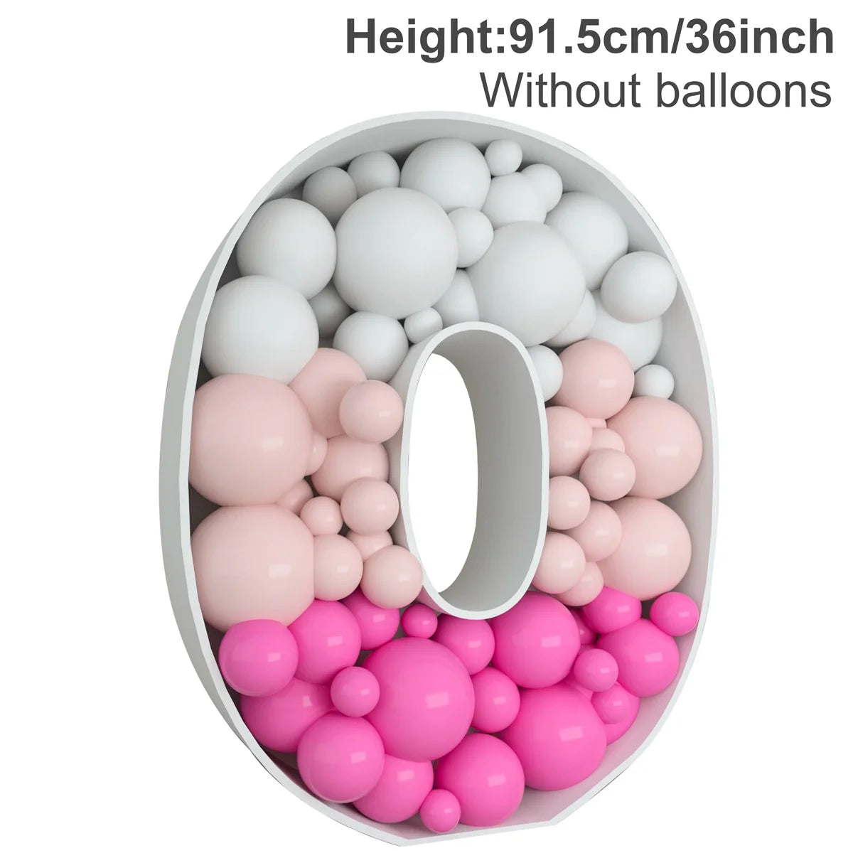 91.5CM Balloon Mosaic Letter Frame Box for Birthday, Baby Shower childrensterritory