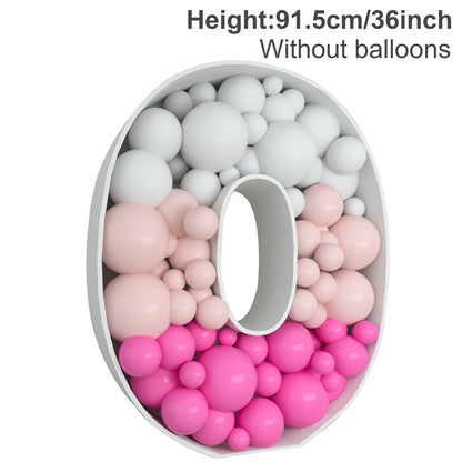 91.5CM Balloon Mosaic Letter Frame Box for Birthday, Baby Shower childrensterritory