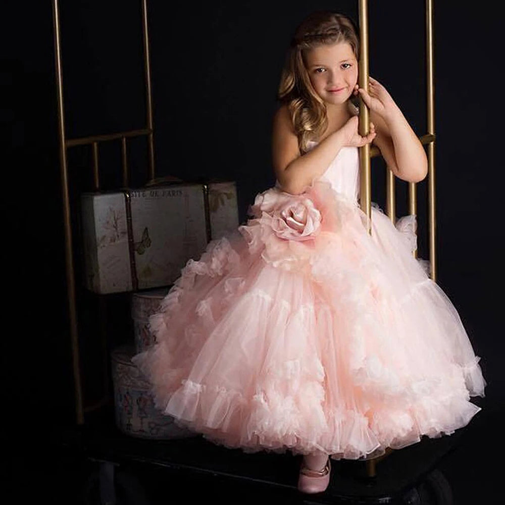Tutu Pink Puffy Baby/Kids Girl Birthday, Baptism Dress