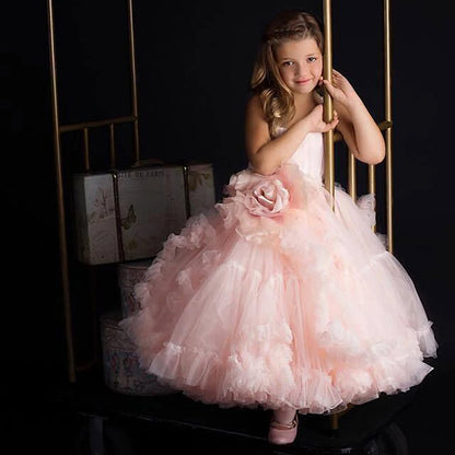 Tutu Pink Puffy Baby/Kids Girl Birthday, Baptism Dress