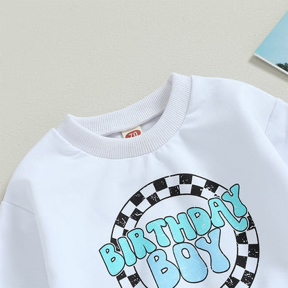 Birthday Boy Letter Print 2pc Clothing Set for Toddler childrensterritory