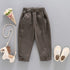 Solid Color Casual Style Trousers For Little Girls childrensterritory