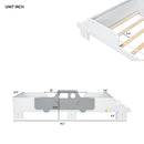 Stylish Car-Shaped Twin Bed with Bench for Kids childrensterritory