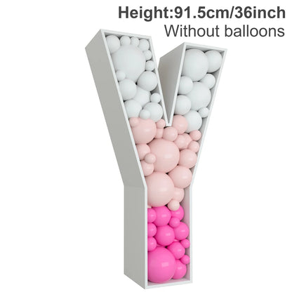 91.5CM Balloon Mosaic Letter Frame Box for Birthday, Baby Shower childrensterritory