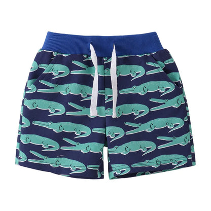 Kids Boys Jungle Theme Print Cotton Short Pants for Summer