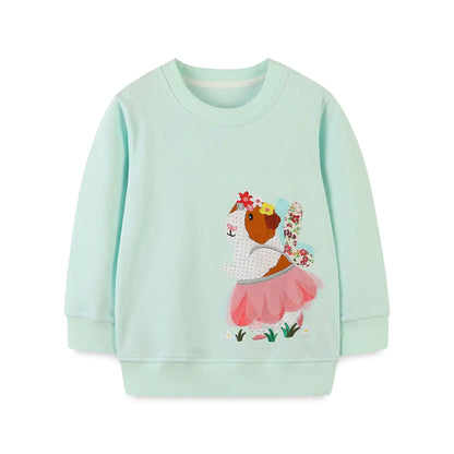 Little Girls Lovely Cotton Printed Sweatshirts childrensterritory