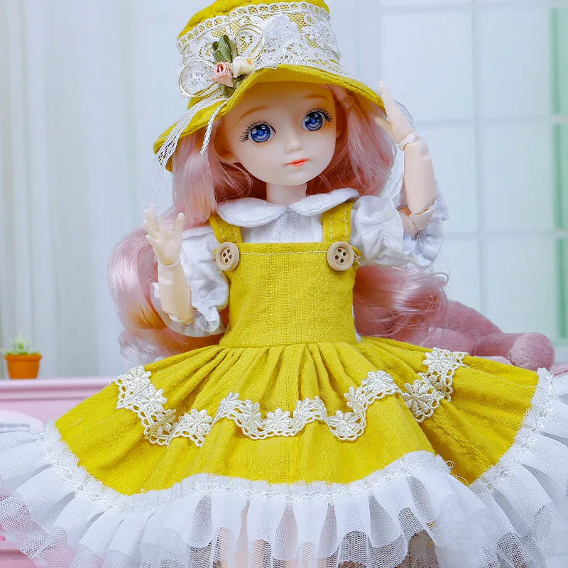 1/6 3D Eyes Girl Doll and Clothes with Multiple Removable Joints childrensterritory