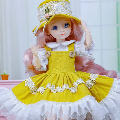 1/6 3D Eyes Girl Doll and Clothes with Multiple Removable Joints childrensterritory