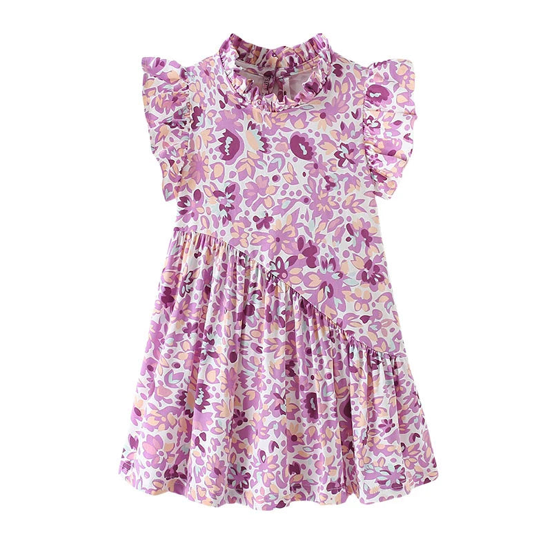 Kids Girls Cartoon Design Summer Party Dresses childrensterritory