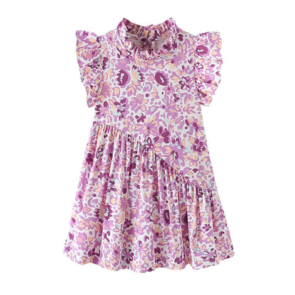 Kids Girls Cartoon Design Summer Party Dresses childrensterritory
