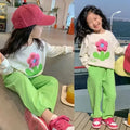 Kids Girl Floral Sweatshirt Top and Pants Set for Autumn childrensterritory