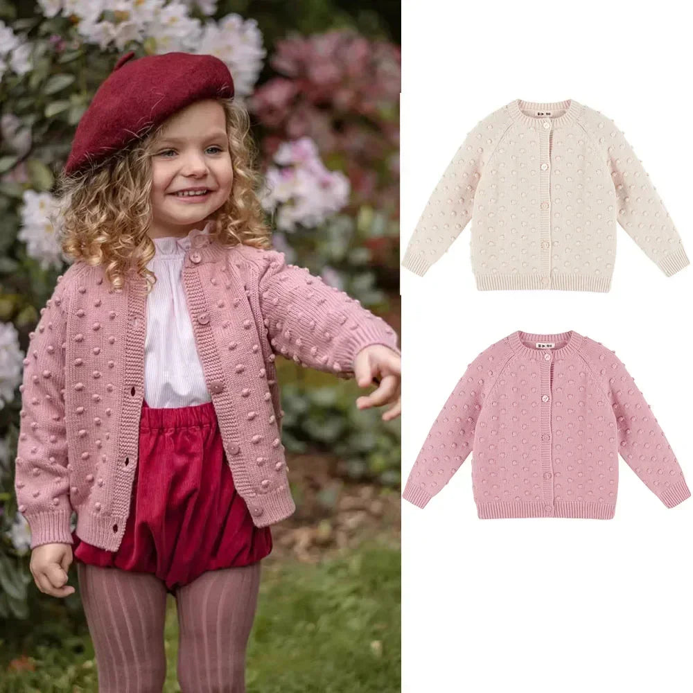 Toddler Girls Lovely Knitted Cardigan for Winters childrensterritory