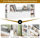 61.5" Kids Reading Nook with Double Bench and Bookshelf childrensterritory