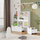 Kids Multipurpose Bookcase with 3 Movable Drawers and 5 Cubbies childrensterritory