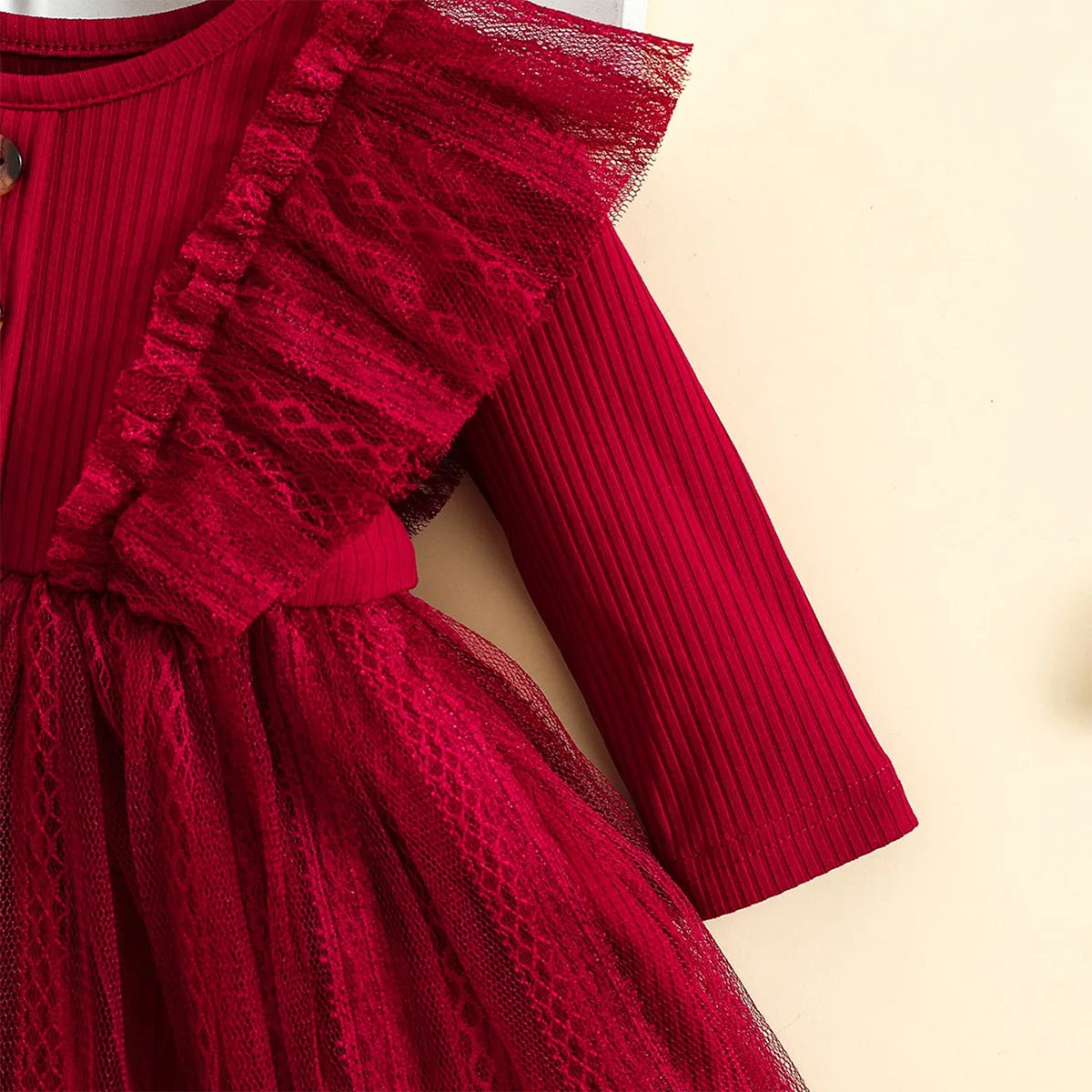 Baby Girls’ Winter Outfits with Delicate Lace Design childrensterritory